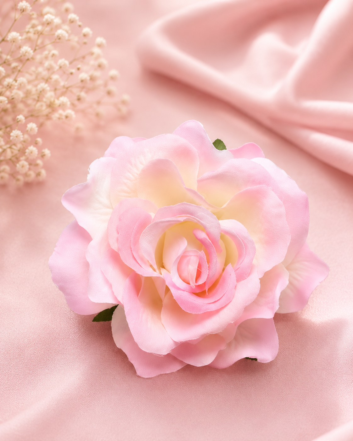 Hair Flower in Baby Pink