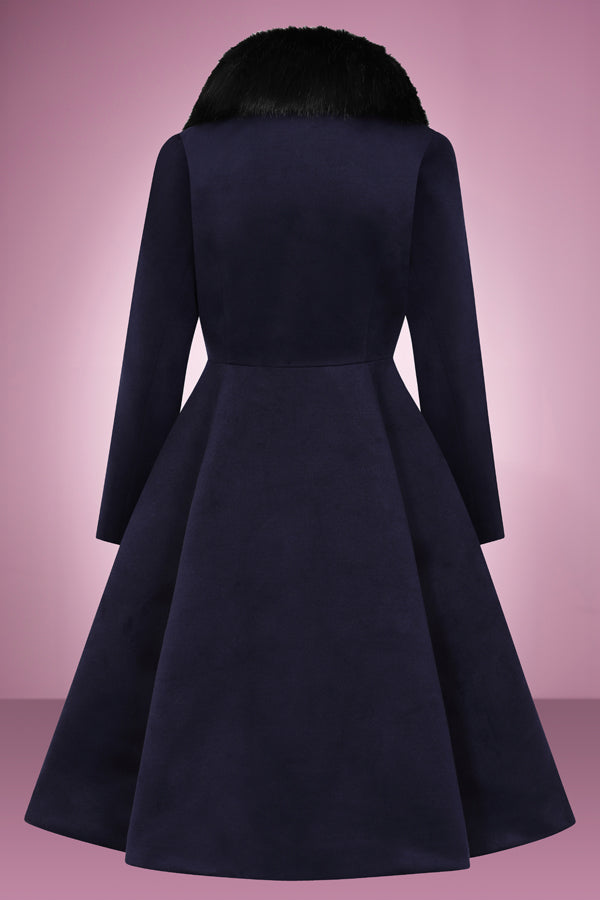 Navy Noir Swing Coat