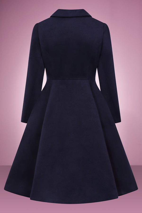 Navy Noir Swing Coat