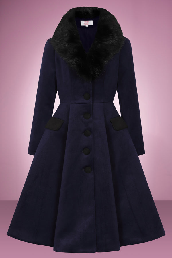 Navy Noir Swing Coat