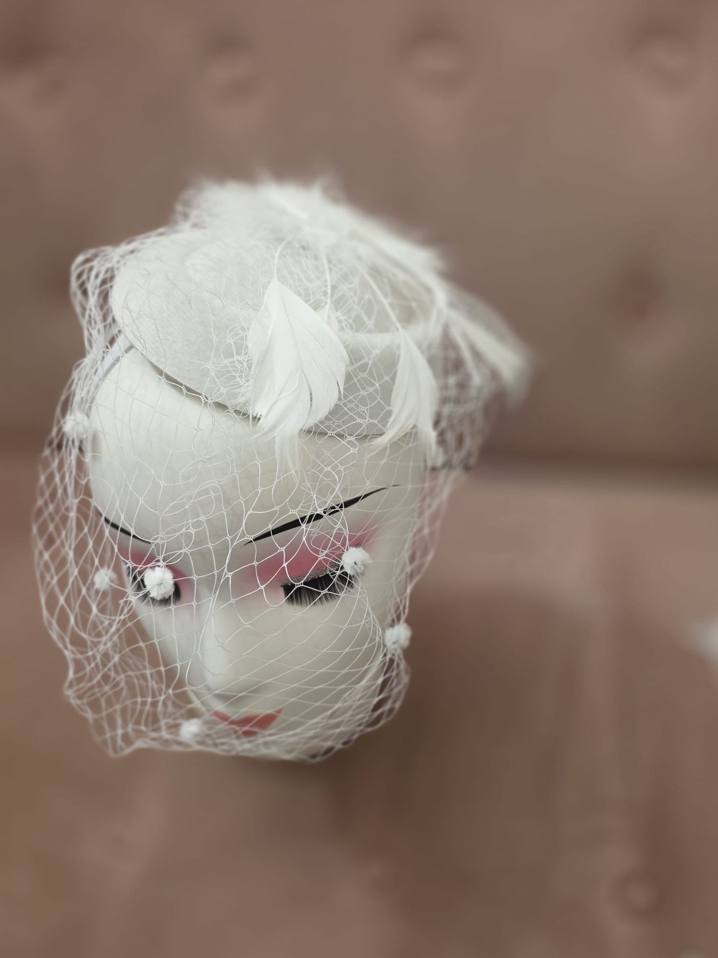 Maud Fascinator - White