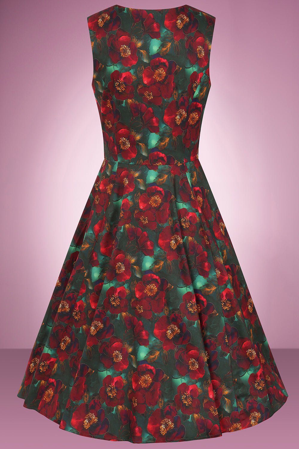 Vert De Gris Floral Swing Dress