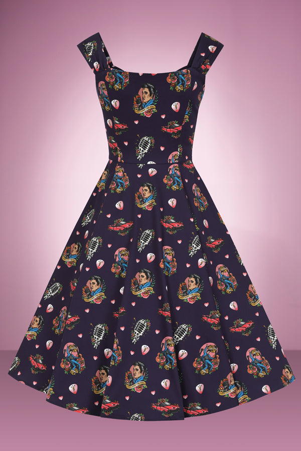 All Shook Up Swing Dress Rear off model Rear Product shot