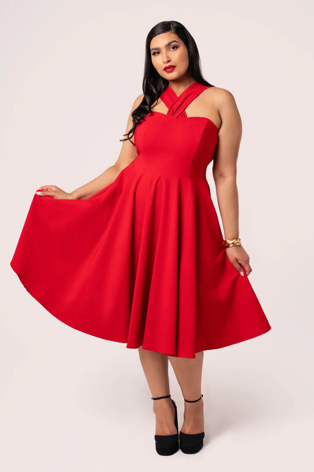 Gina G Swing Dress in Red