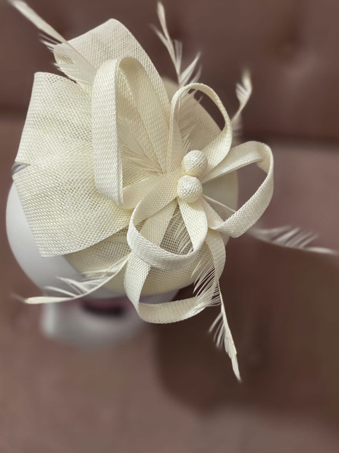Maria Fascinator - Ivory off white