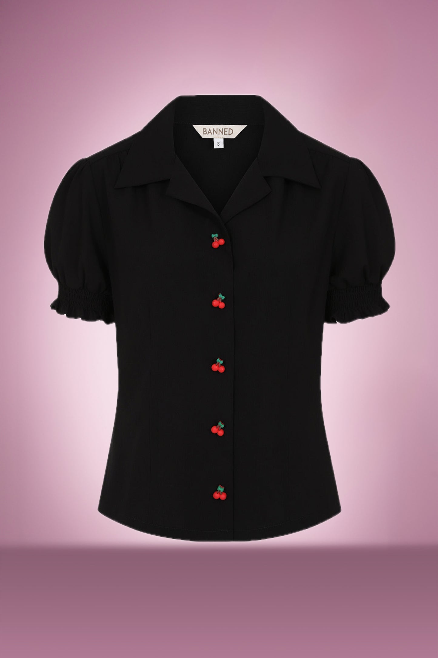 Cherry Pie Blouse in Black