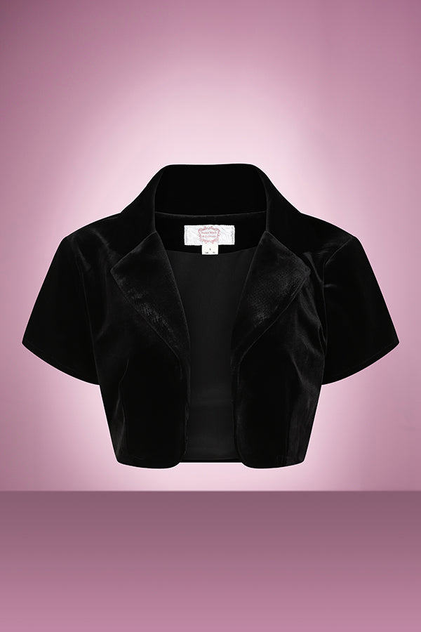 Black Vivienne Velvet Bolero