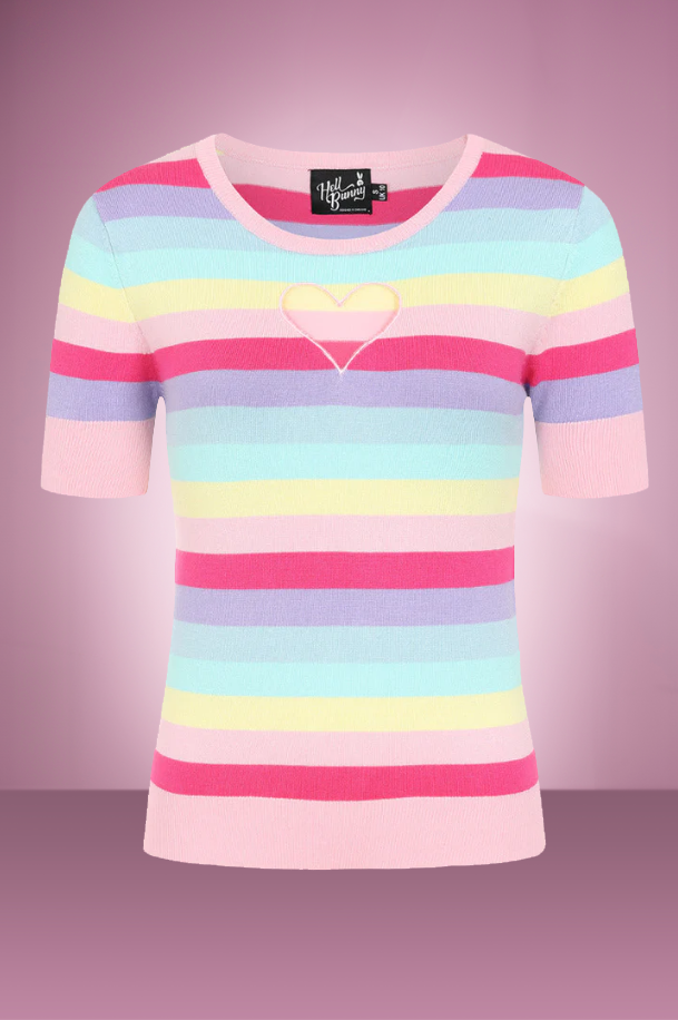 Rainbow Abbie Heart Top