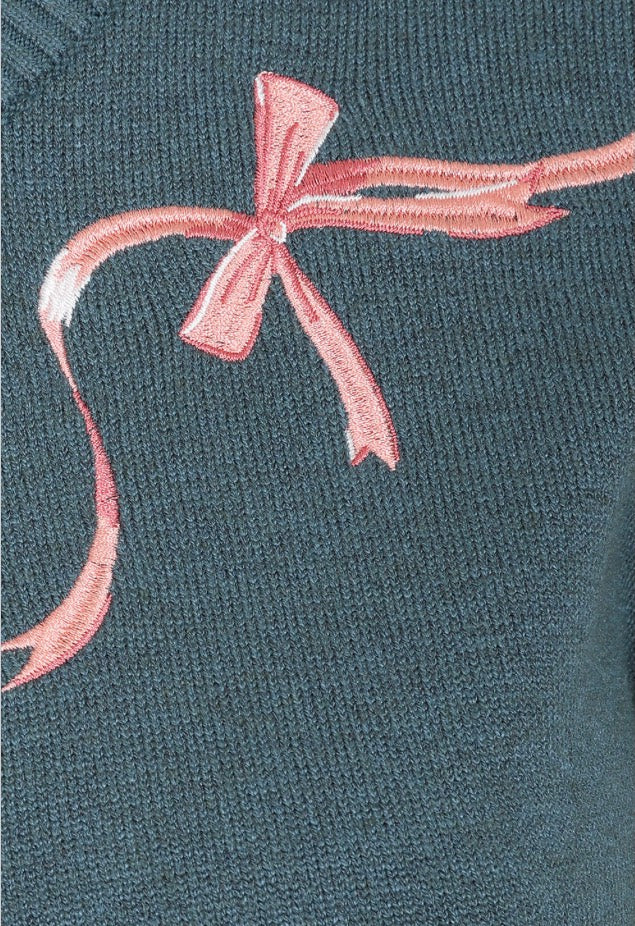Teal Bonnie Bow Cardi
