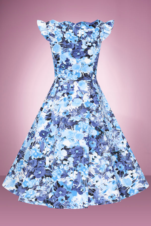 Betty Swing Dress on Model Product Photo Rear
