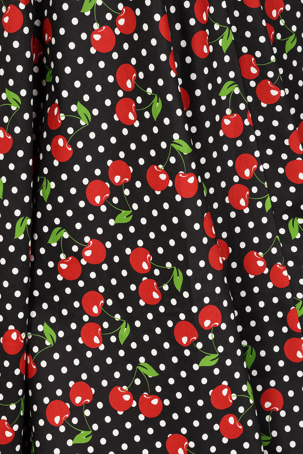 Cherry Polka Dot Noir Swing Dress