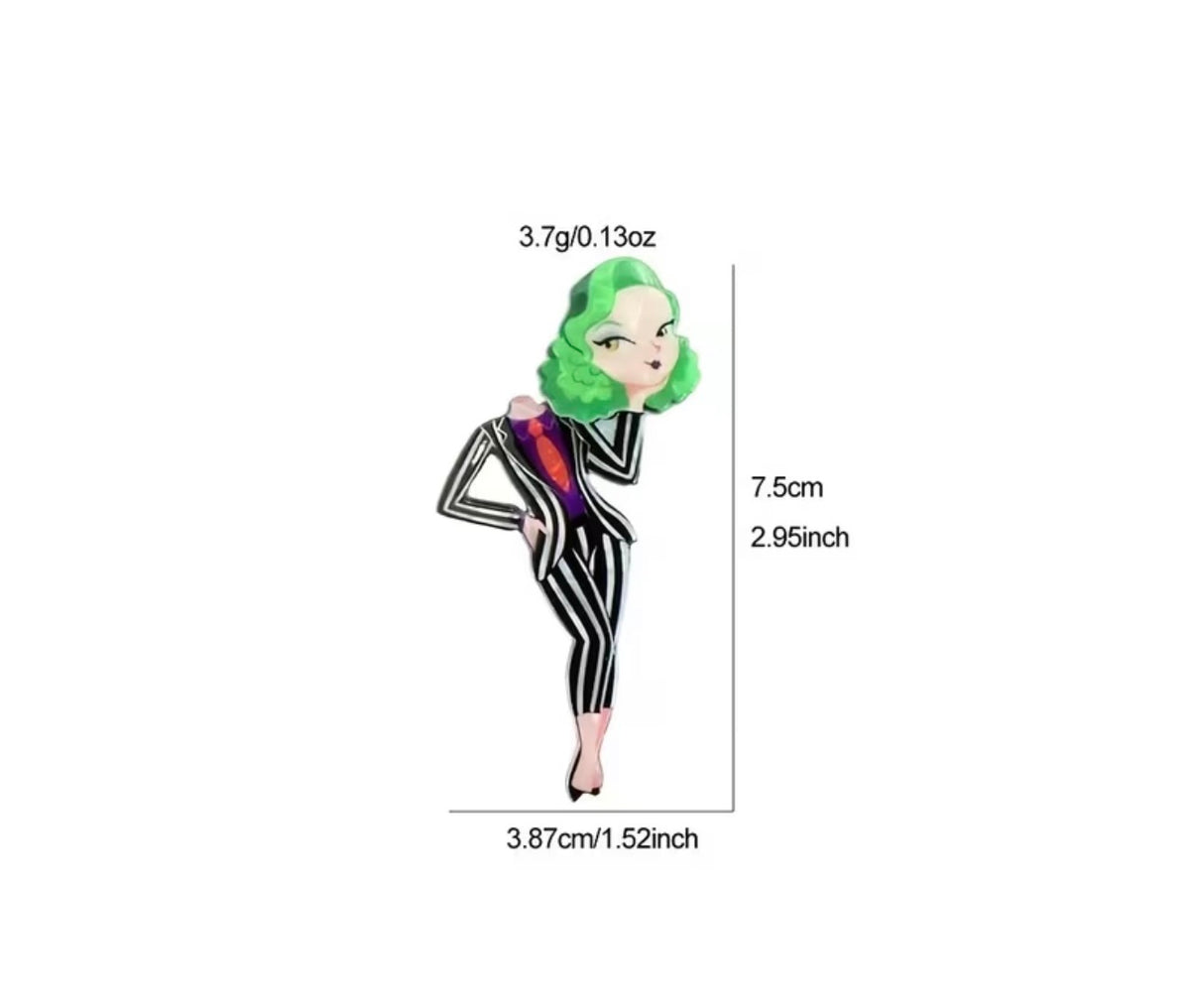 Beetle juice Gal Brooch