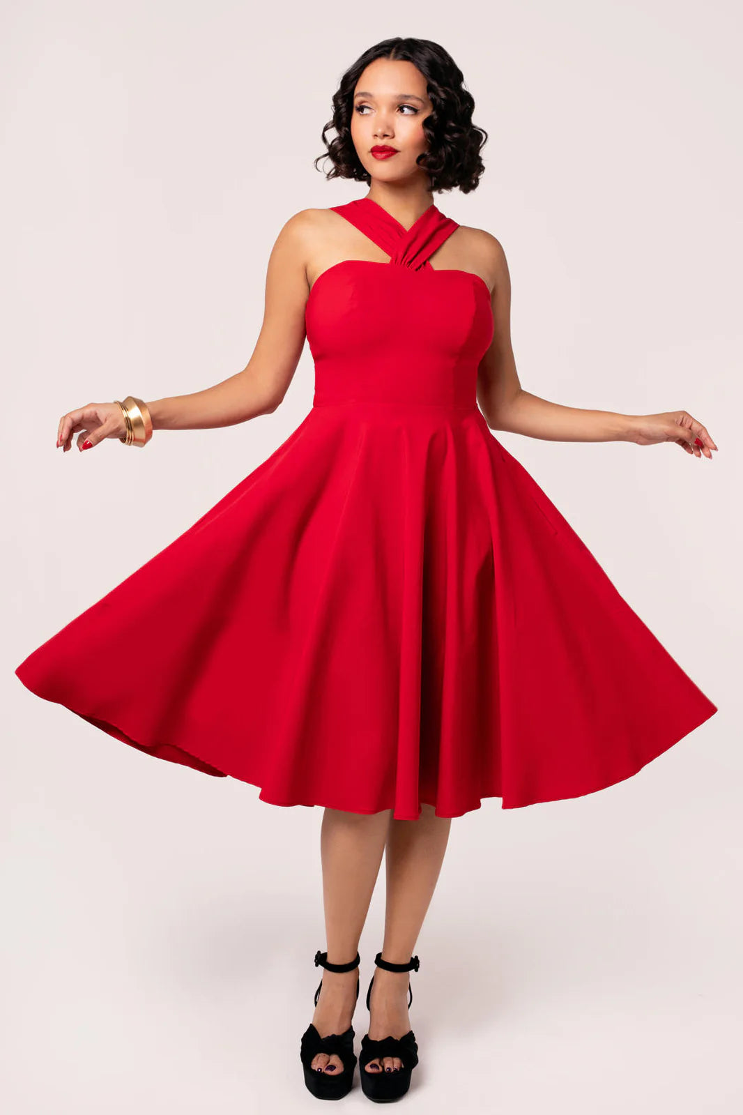 Gina G Swing Dress in Red