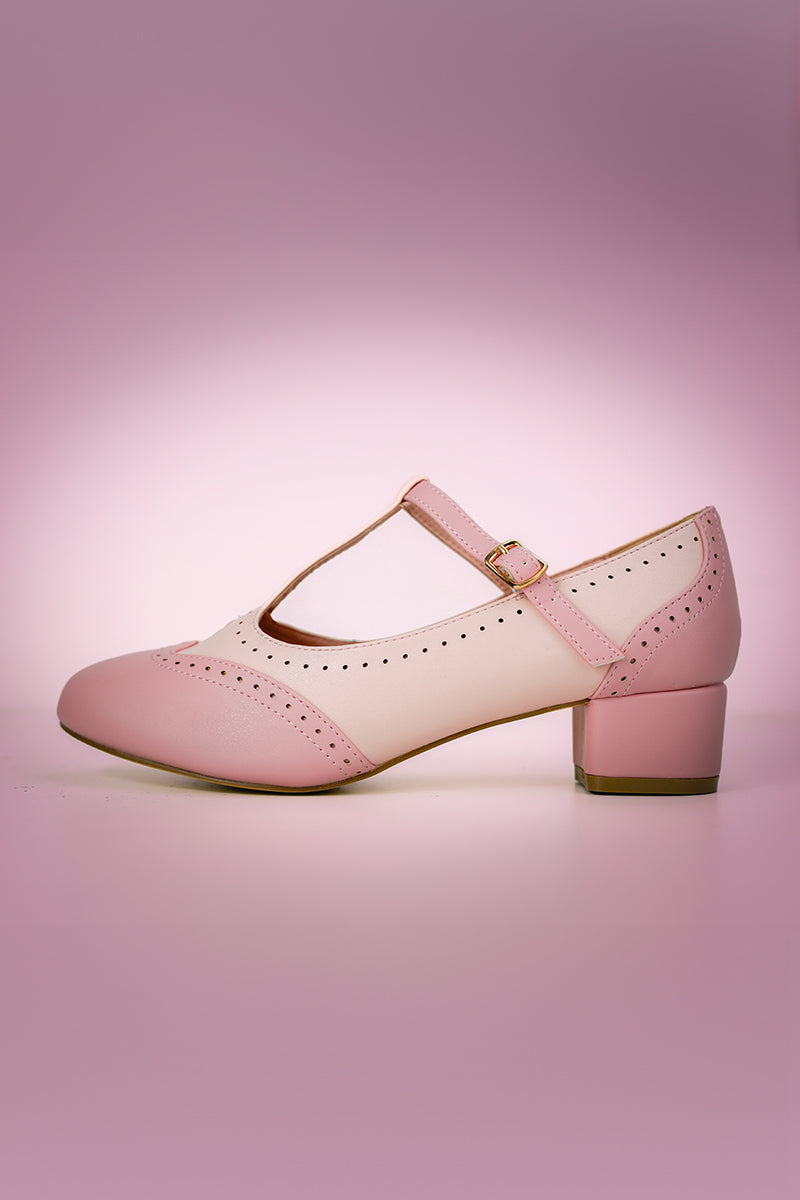 Betty Brogues in Pink Side Photo