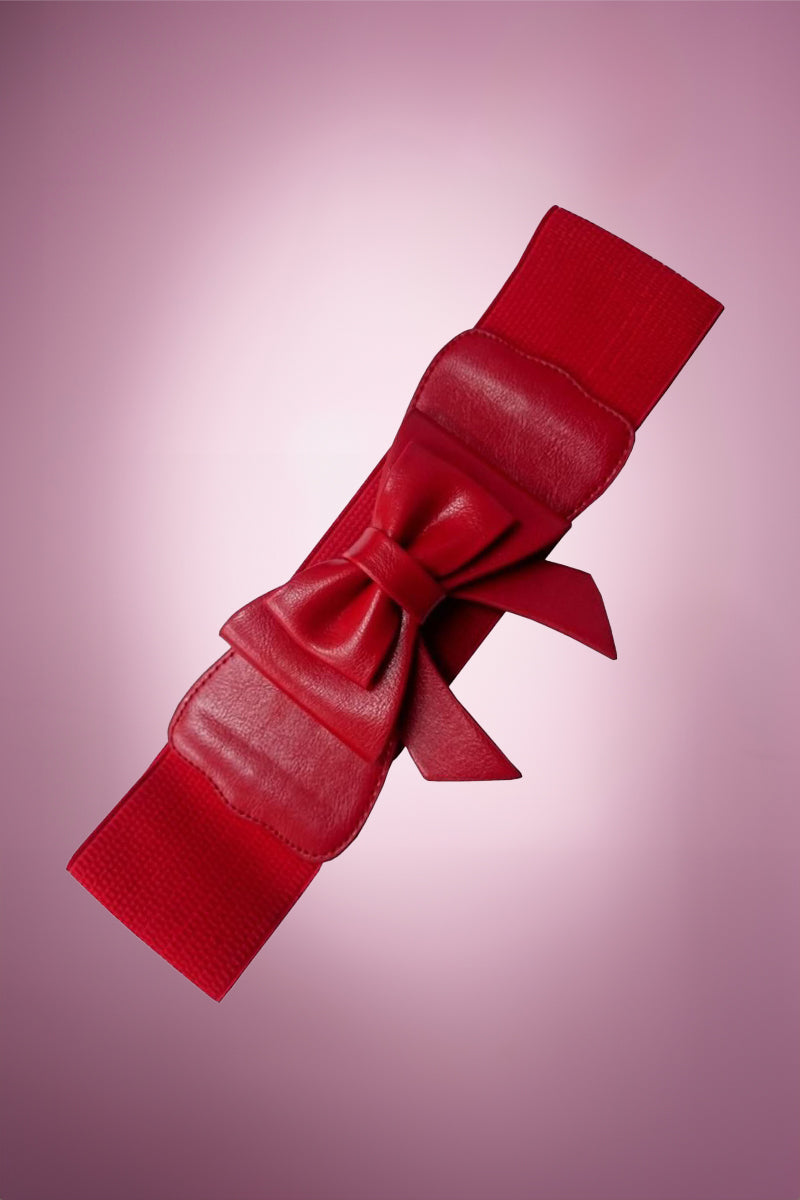 Brianna Bow Belt in Red