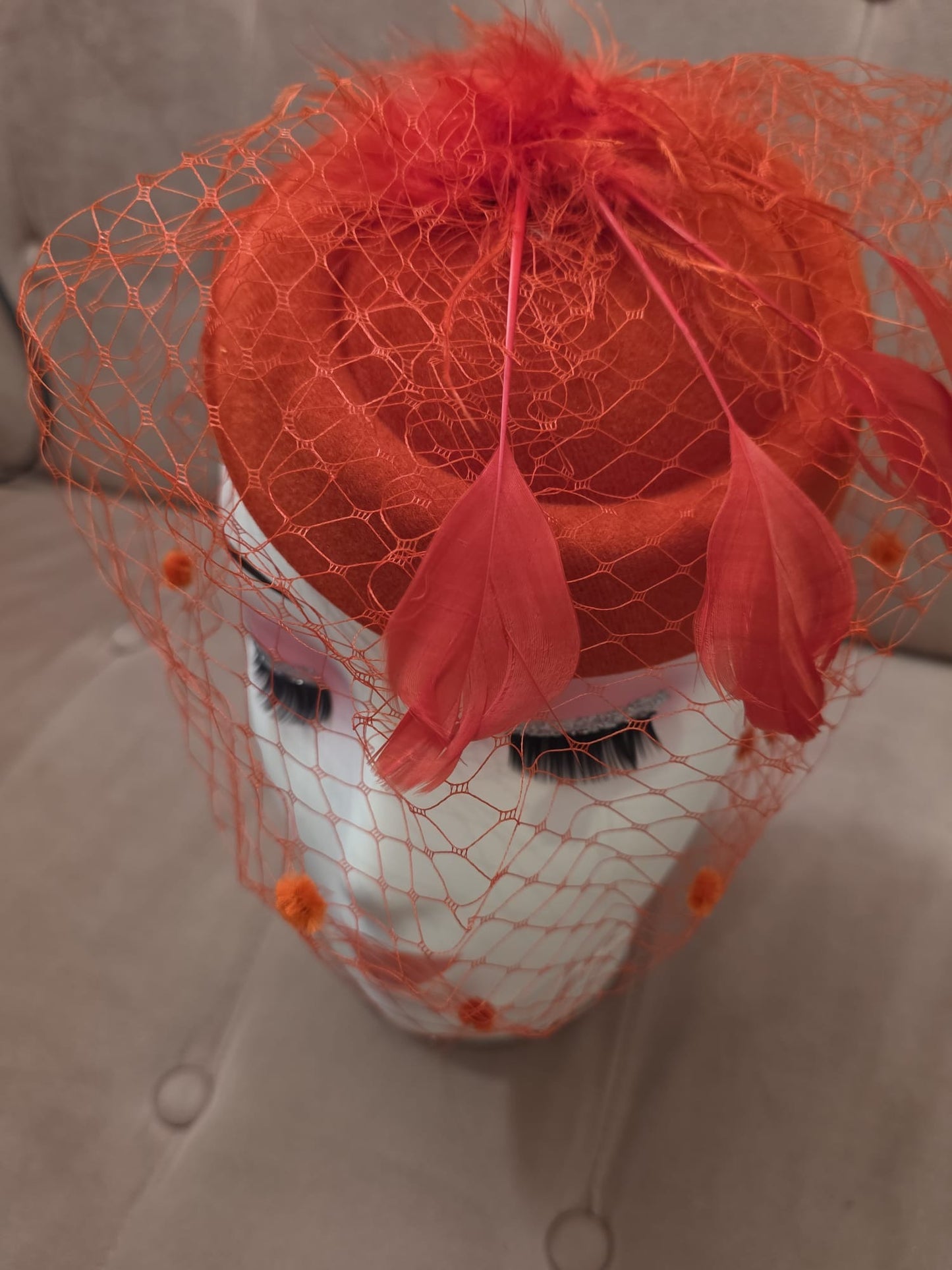Maud Fascinator - Red