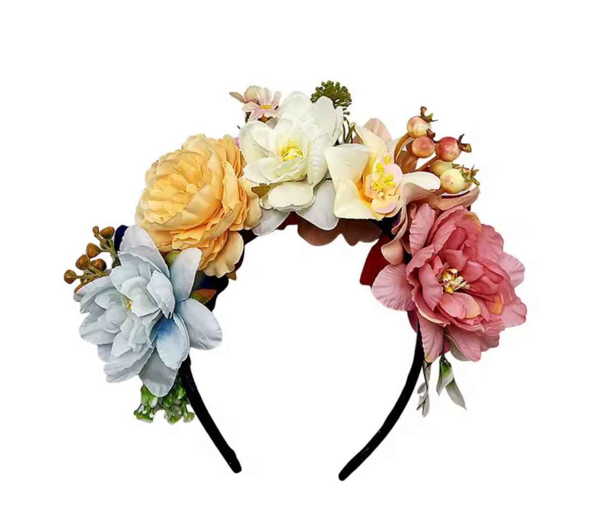 Tatiana Flower Crown dusky mix