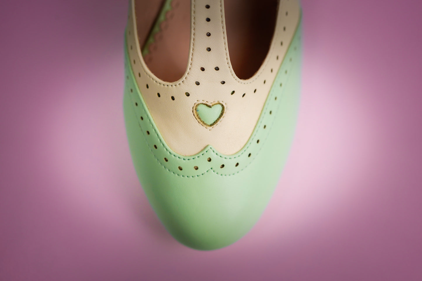 Betty Brogues in Mint Green Top Photo