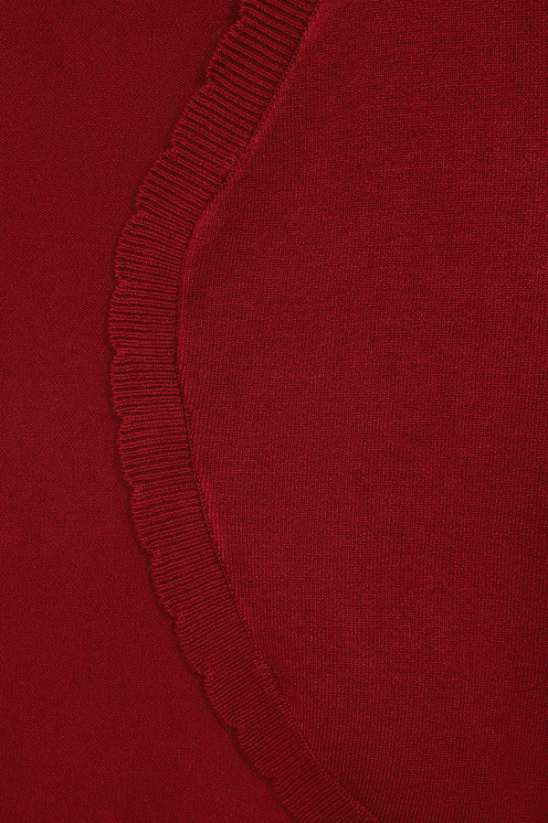 Burgundy Briony Bolero Close-Up of Detailing