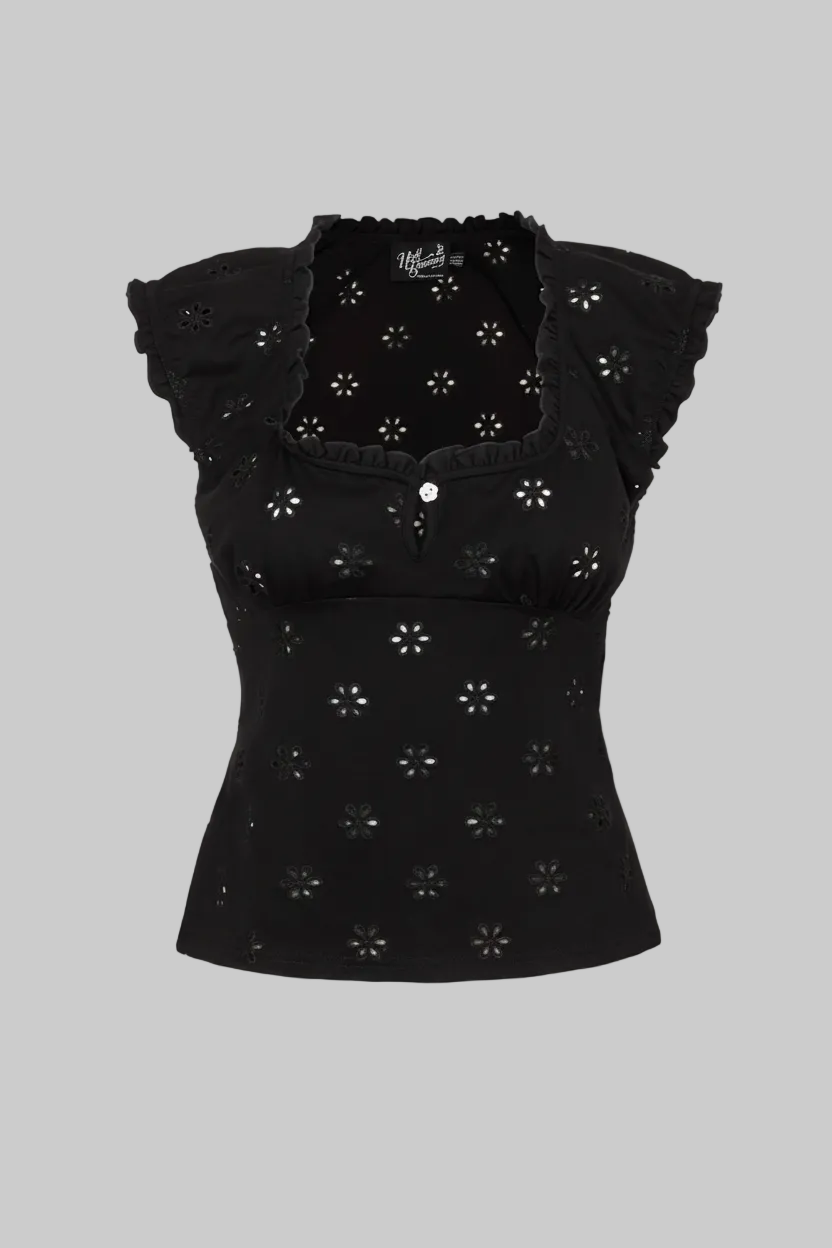 Daisy doodle black top