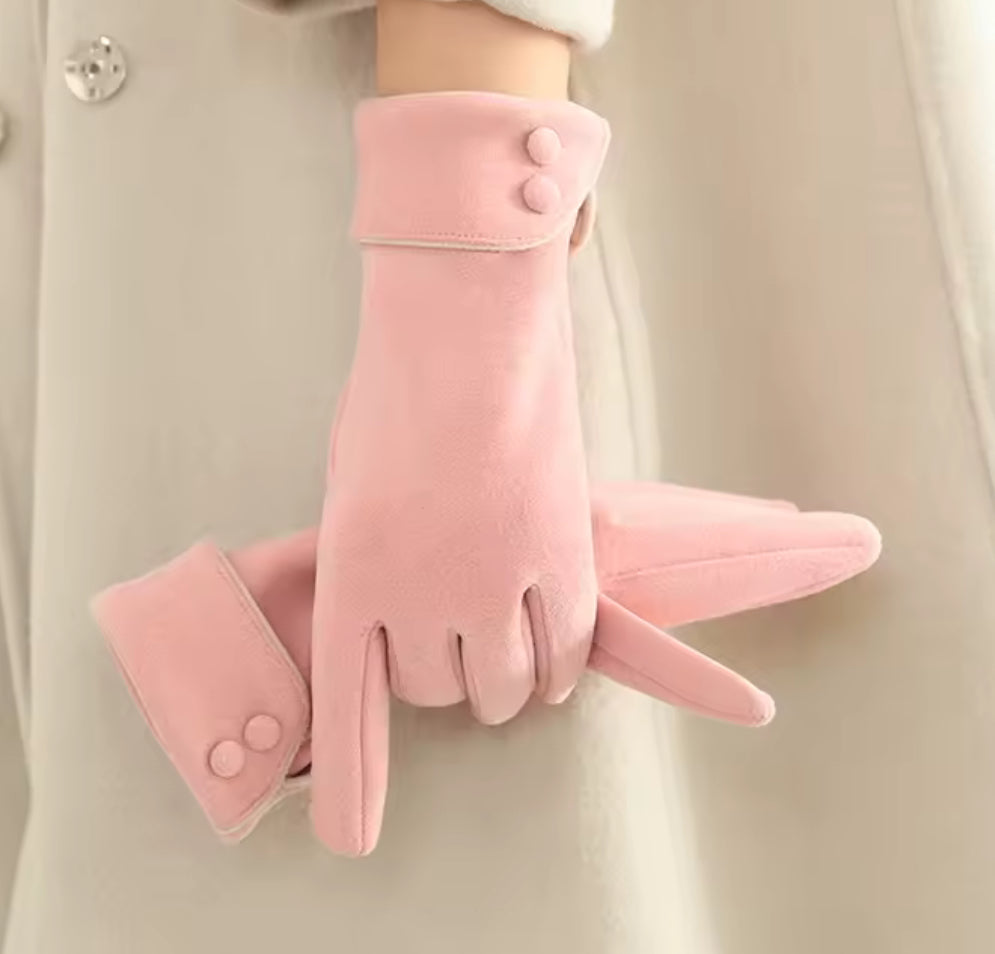 Fleece Lined Glove in Pink