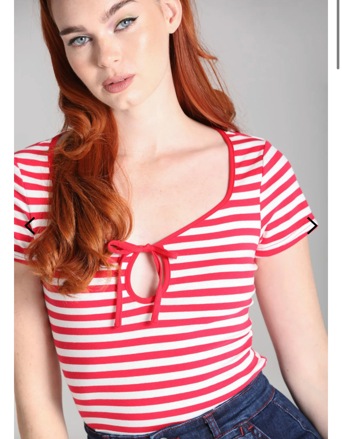Ahoy Stripe Top in Red