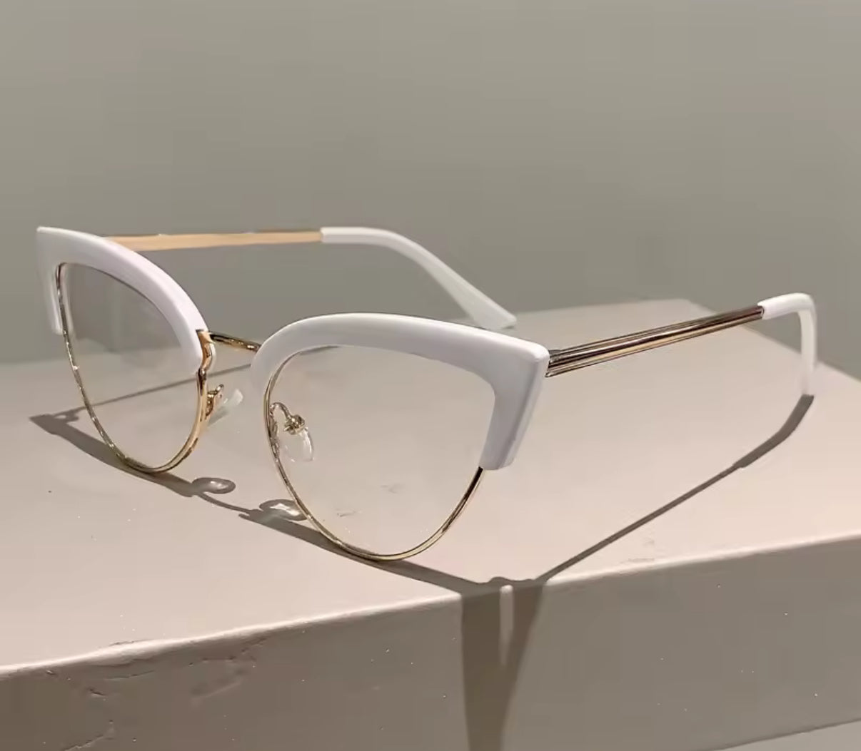 White Cat Wing Glasses