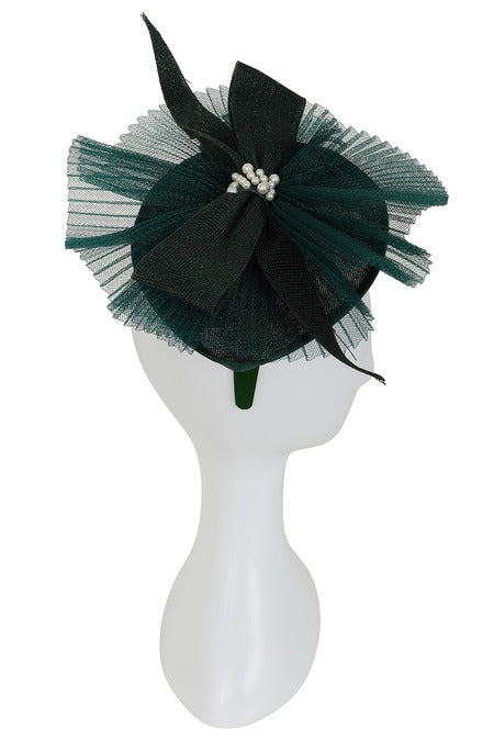 Eliza Fascinator - Forest Green