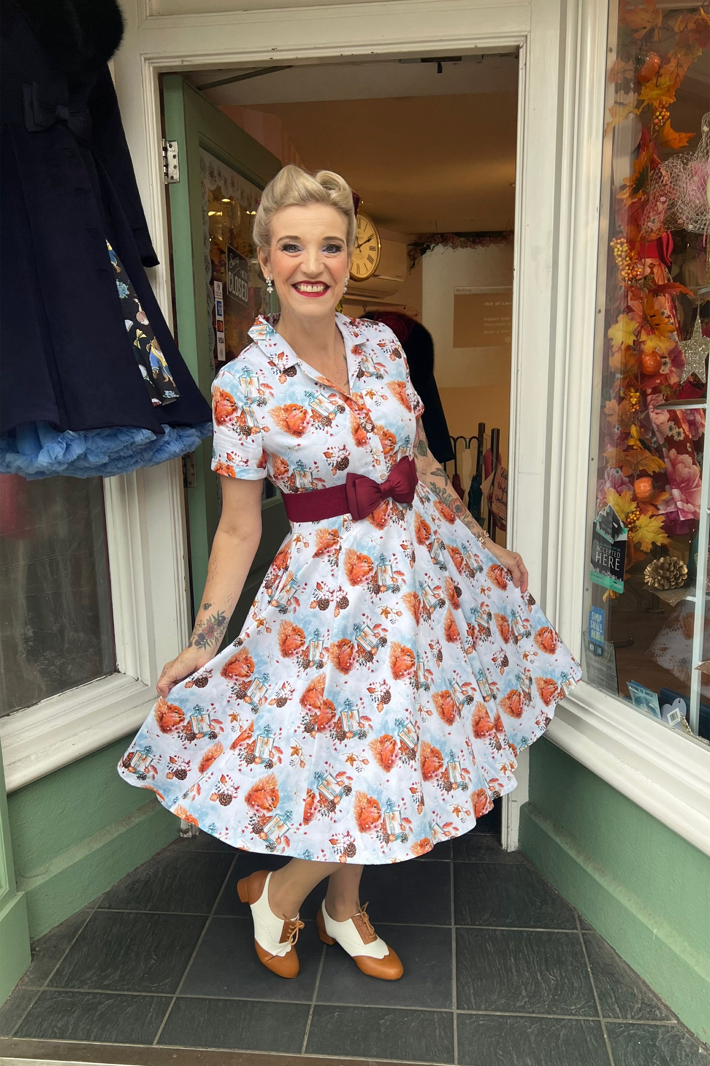 Nutty over You Swing Dress