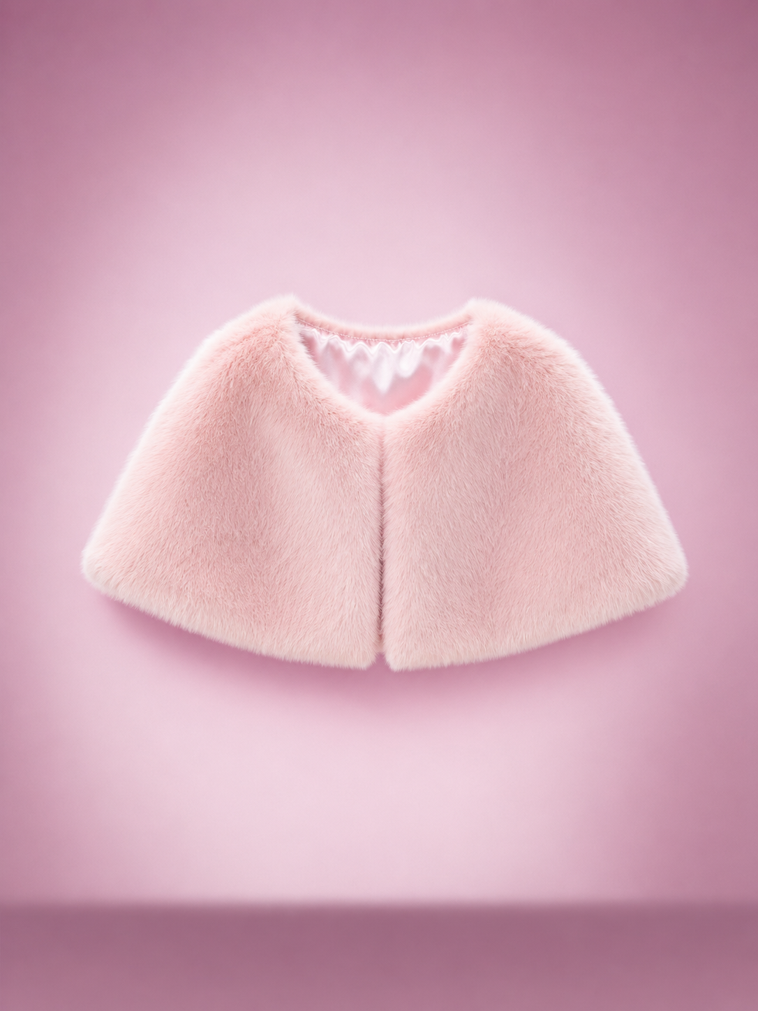 Faux Fur Shawl in Pink