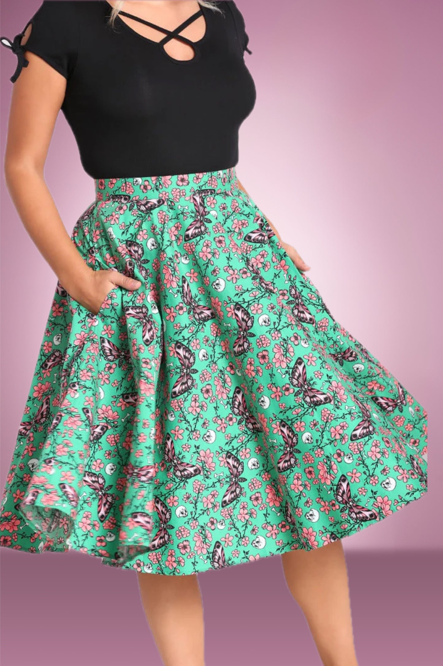HB butterfly swing skirt