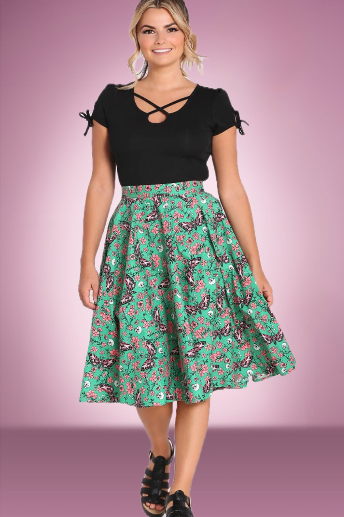 HB butterfly swing skirt