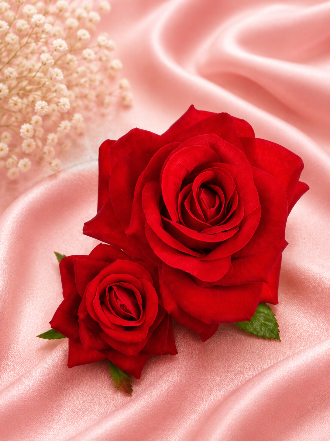 Double Hair Flower in Red