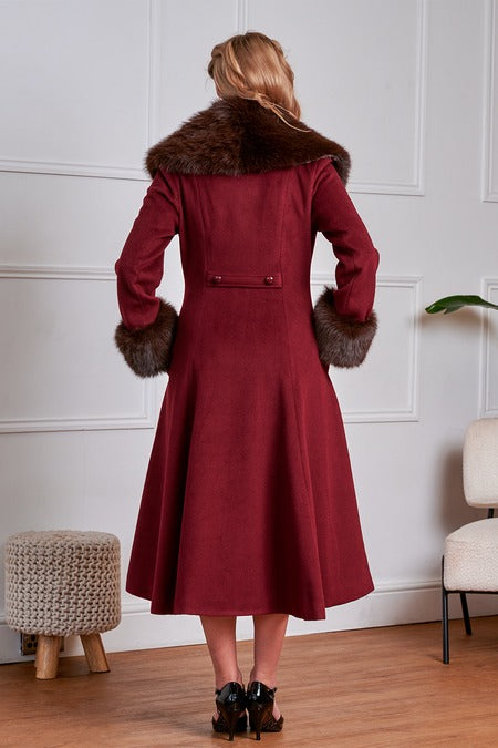 Burgundy Ginger Swing Coat