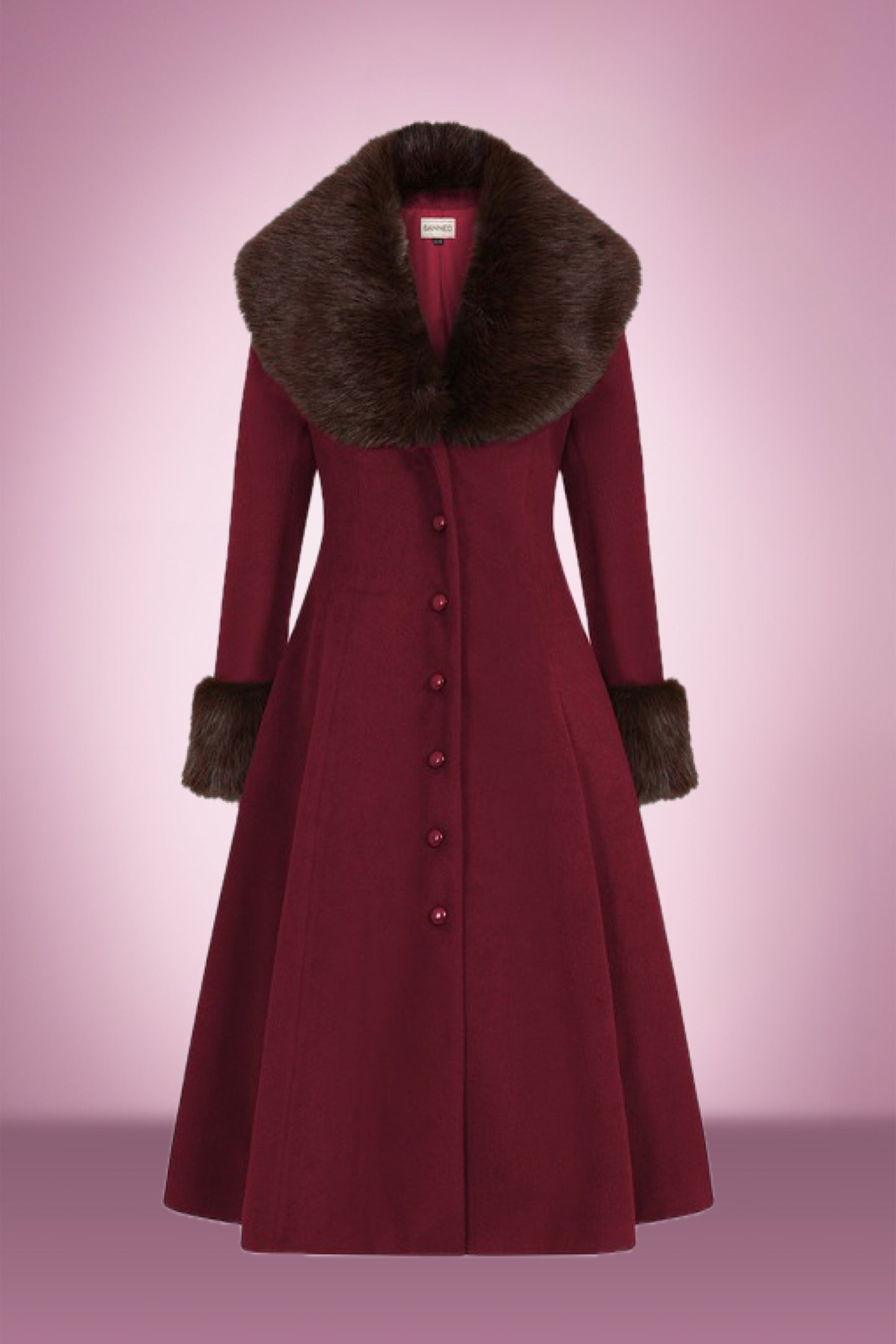 Burgundy Ginger Swing Coat