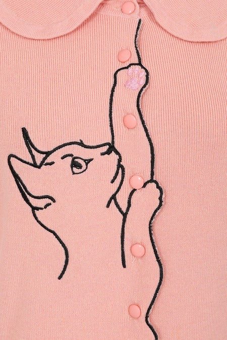 Pink Kitty Cardi