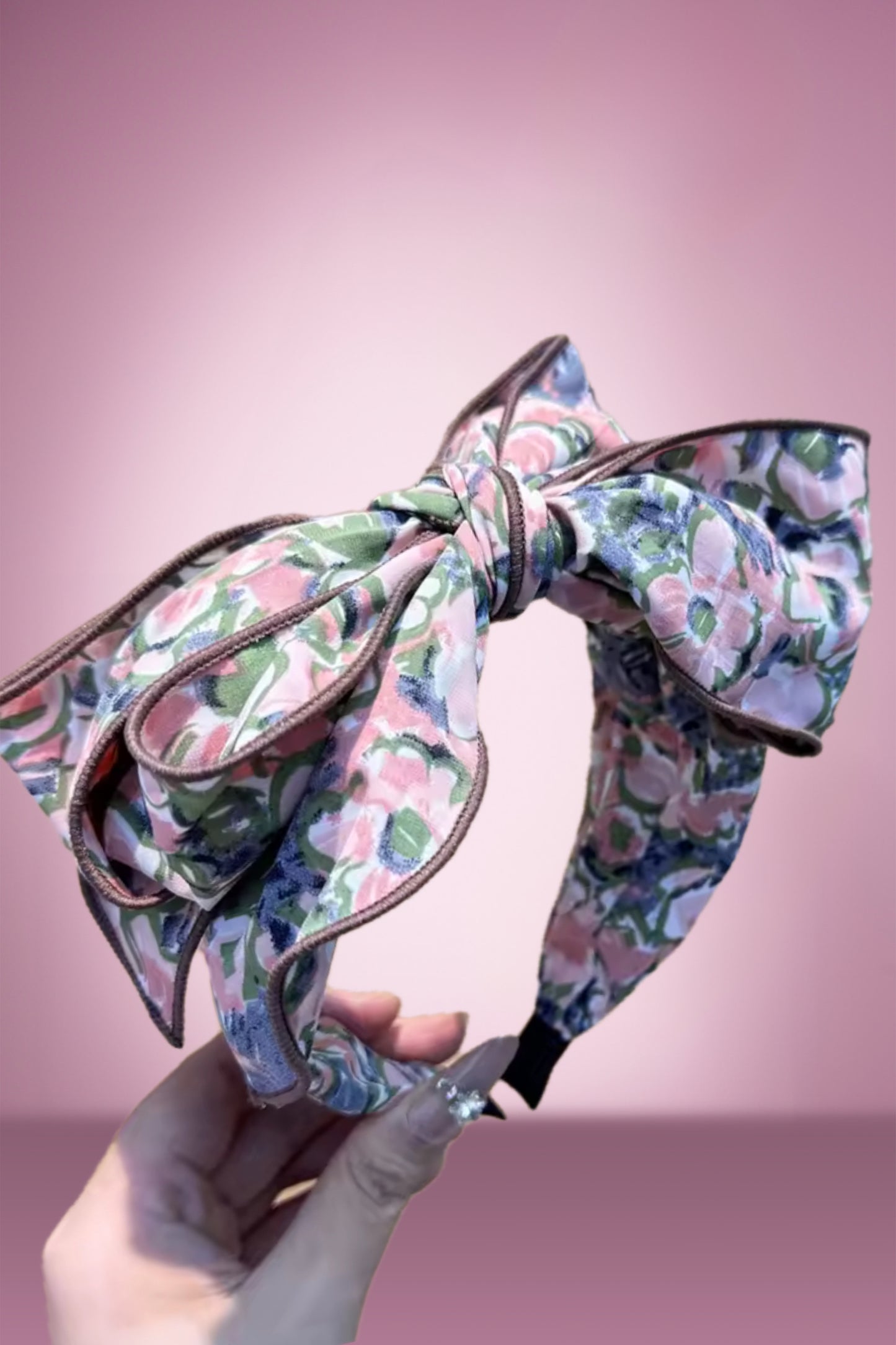 Pink floral Headband