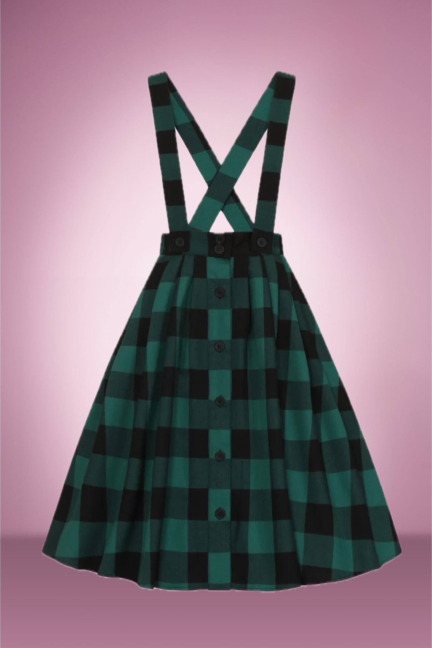 Nirvana Check Pinafore Skirt