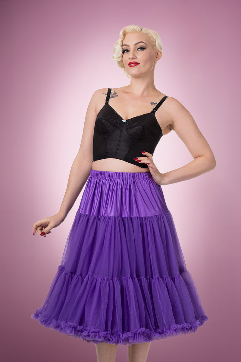 purple petticoat dress Purple women's vintage dress with petticoat, summer dress "Maedow"