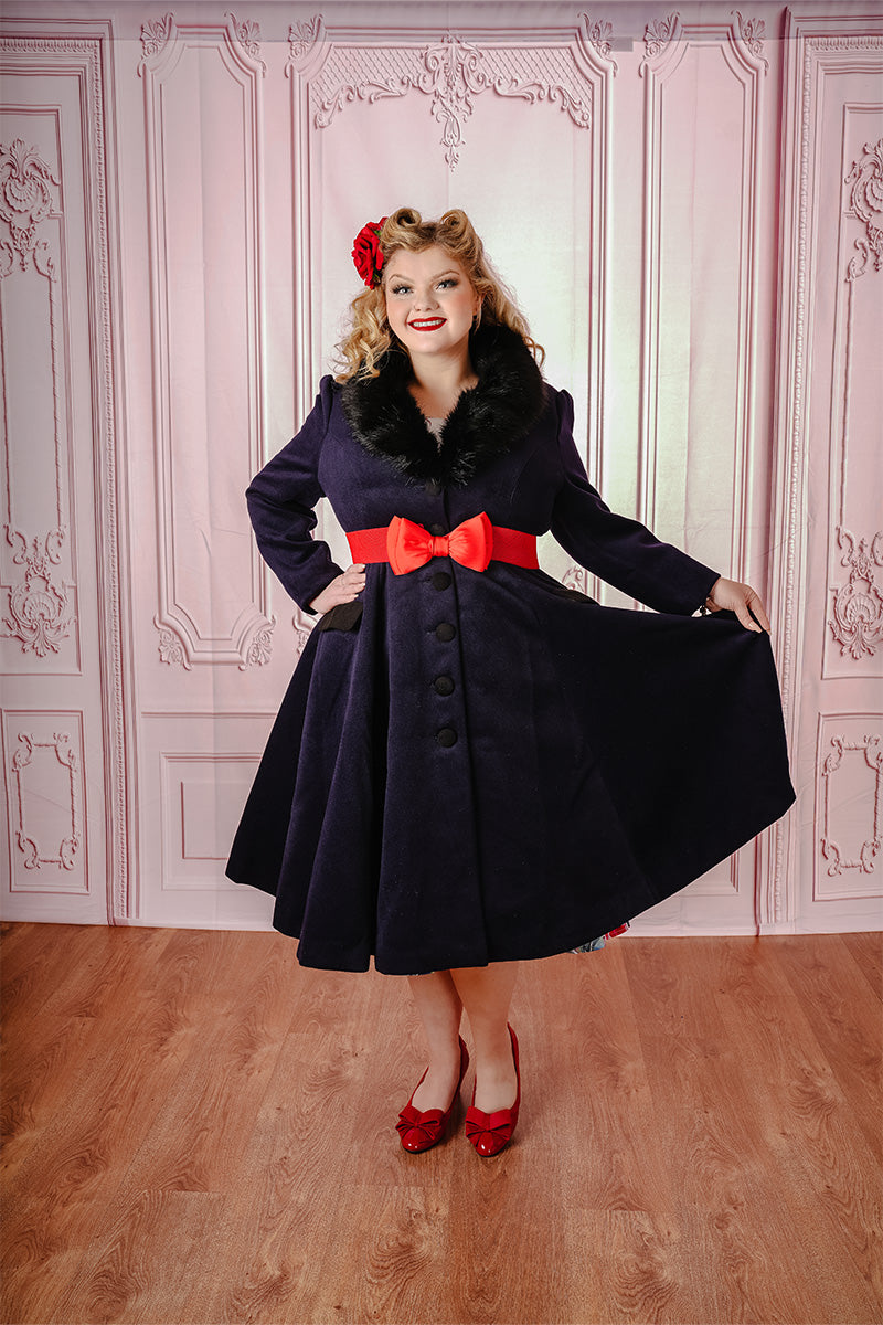 Navy Noir Swing Coat