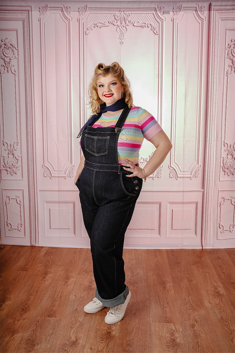 Dahlia Dungarees Third Model Photo from Front