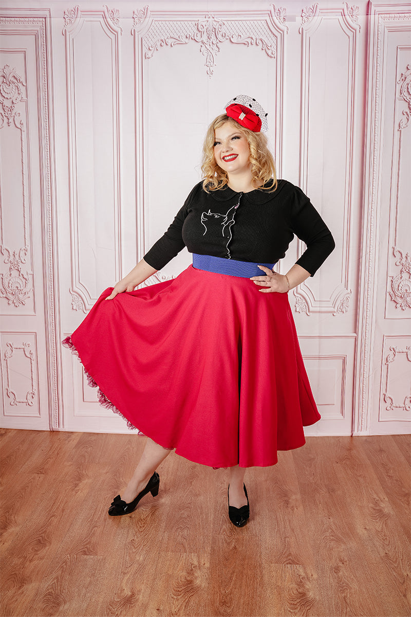 Red Carmen Circle Skirt