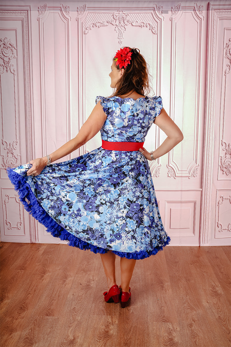 Betty Swing Dress on Model Rear