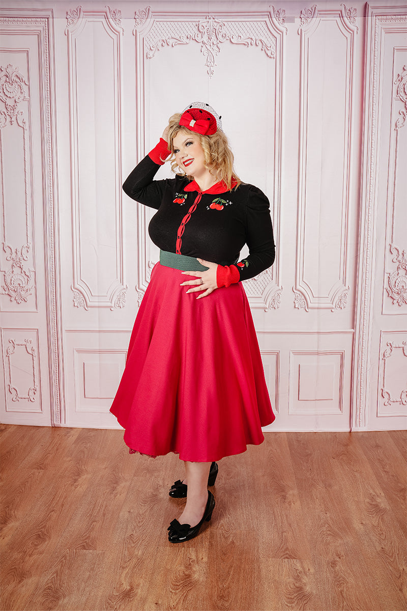 Red Carmen Circle Skirt