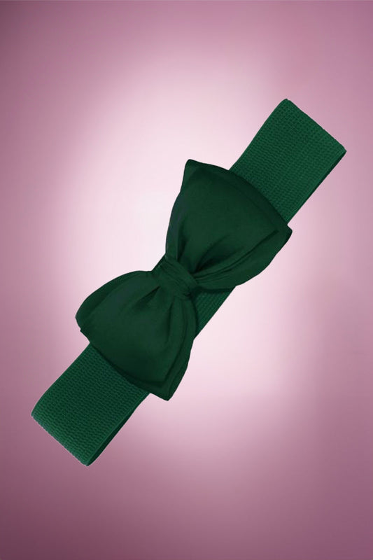 Beau Bow Belt in Forest Green Product Photo