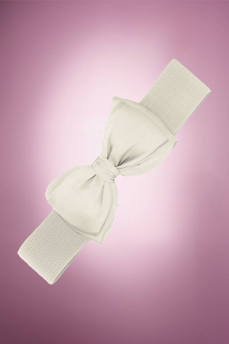 Beau Bow Belt in Off-Wife/Ivory Product Photo