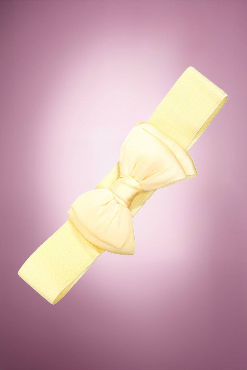 Beau Bow Belt in Lemon Product Photo