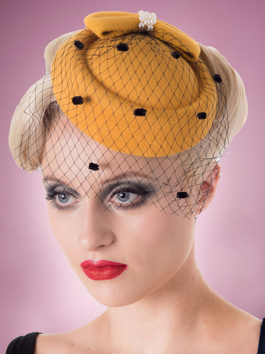 Seonaid Fascinator - Mustard