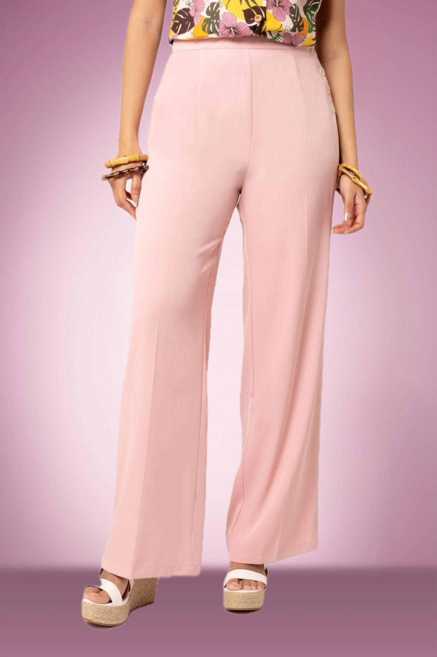 Gigi Swing Trouser Pant in Pink