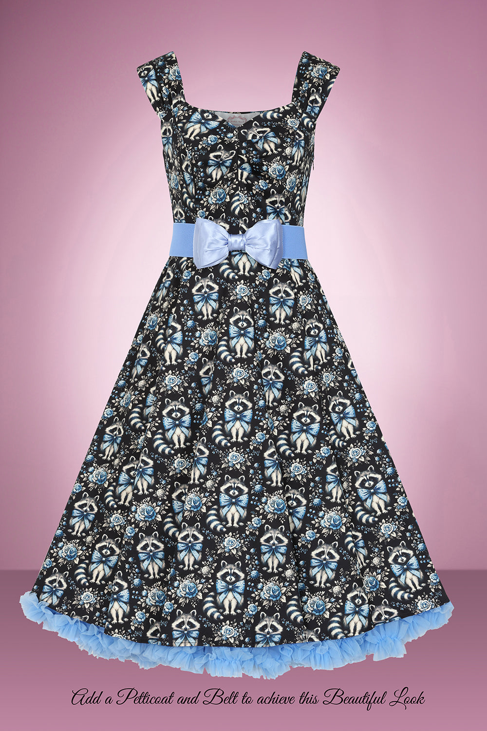 Racoon Romance Swing Dress